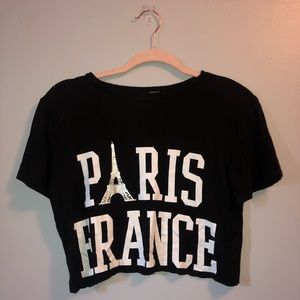 Paris France Crop Top